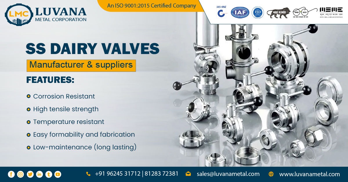 Supplier of SS Dairy Valves in Bharuch