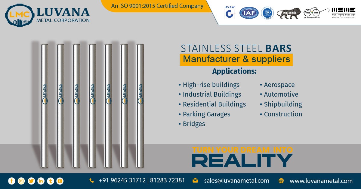 Supplier of Stainless Steel Bars in Vadodara