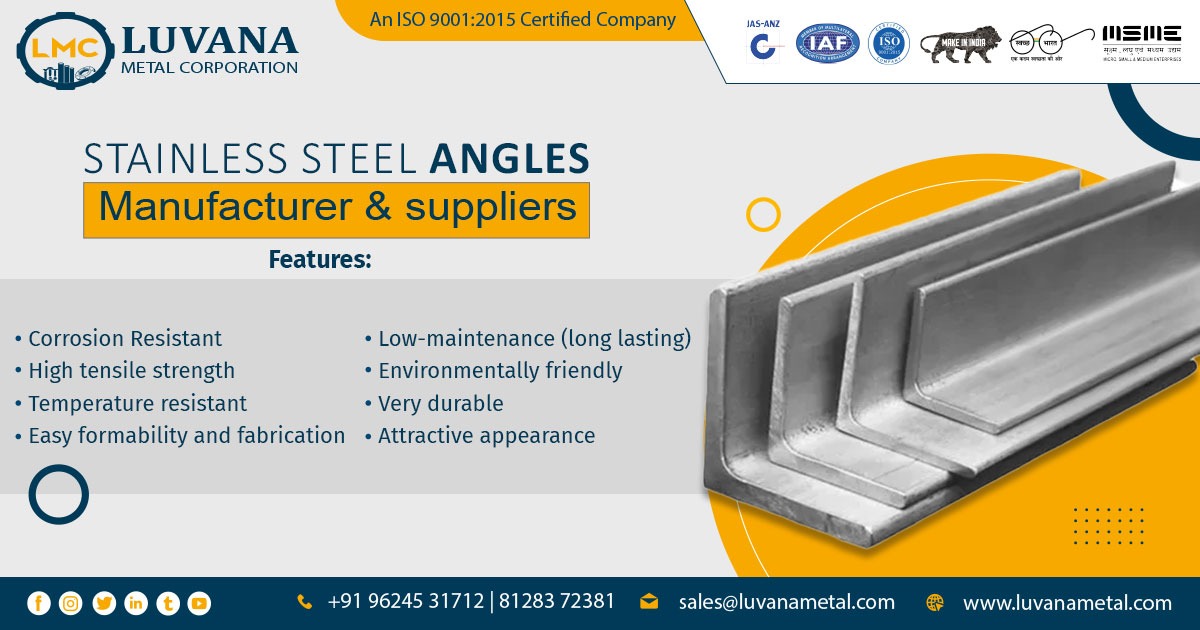 Supplier of Stainless Steel Angles in Surendranagar