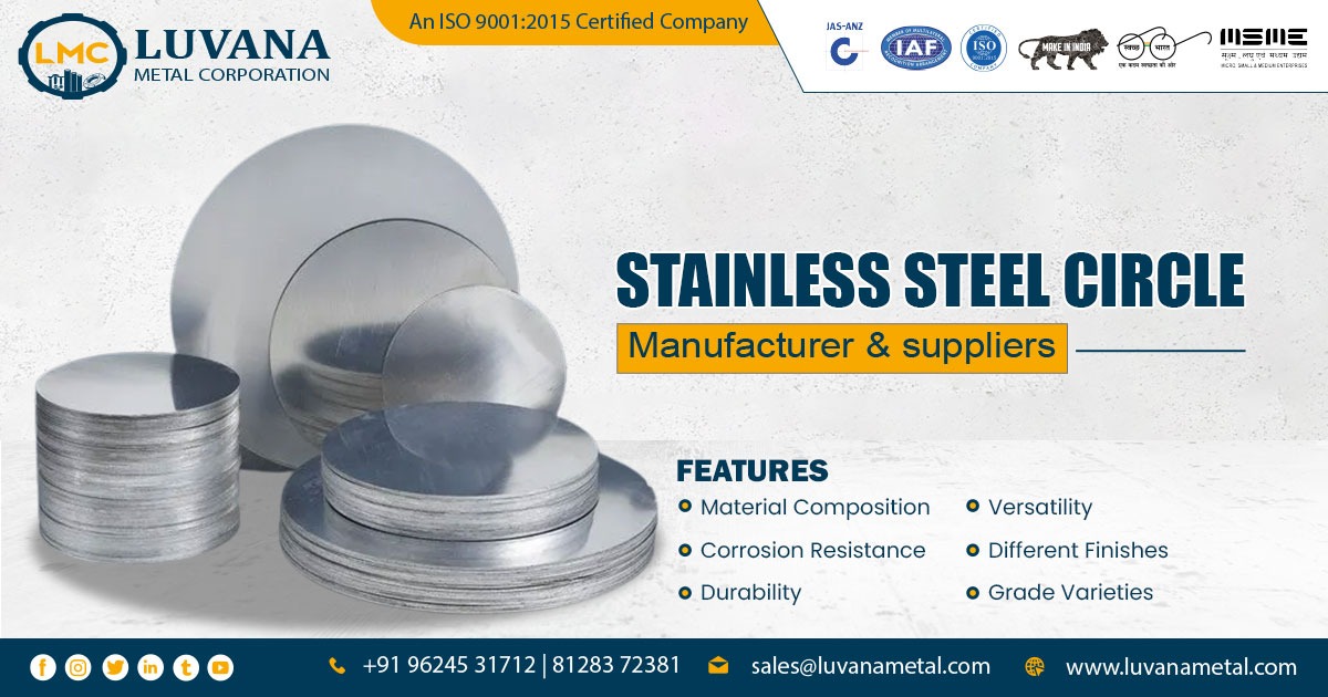 Supplier of Stainless Steel Circle in Gujarat